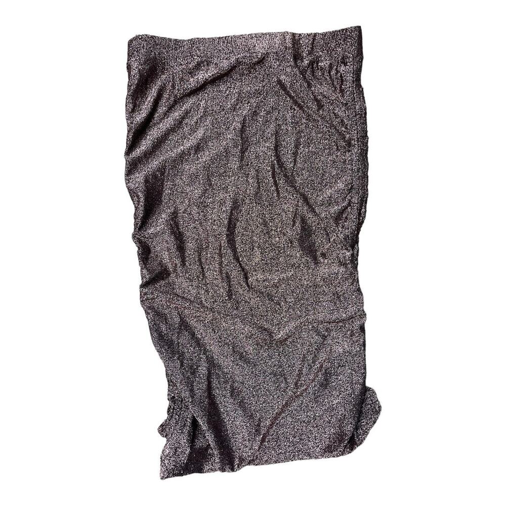 BB Dakota Steve Madden brown shimmer bodycon pull on skirt Medium